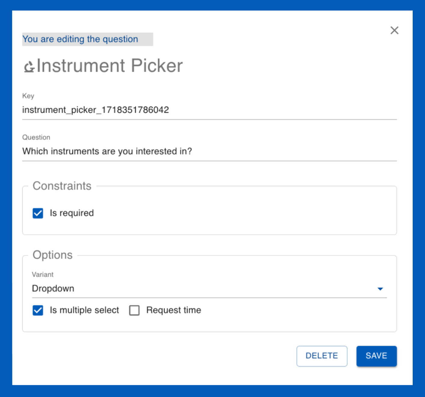 Instrument Picker