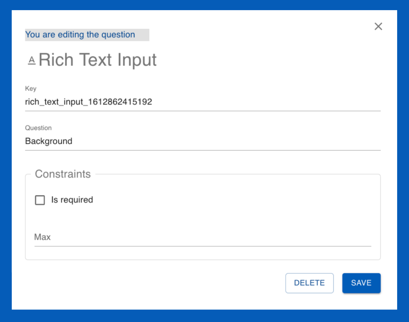 Rich Text Input