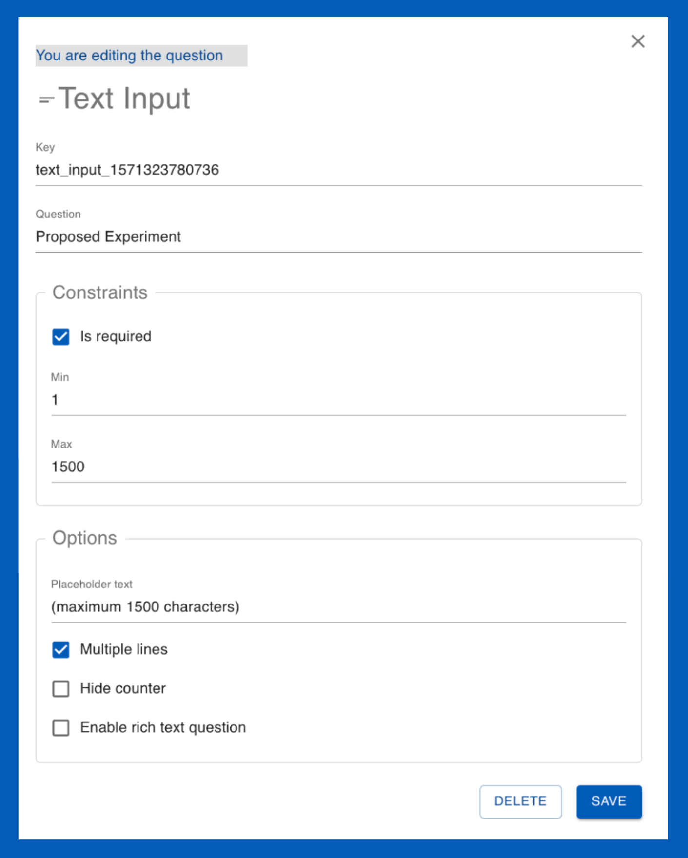 Text Input